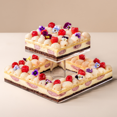 Raspberry Lychee Tiered Cake-1