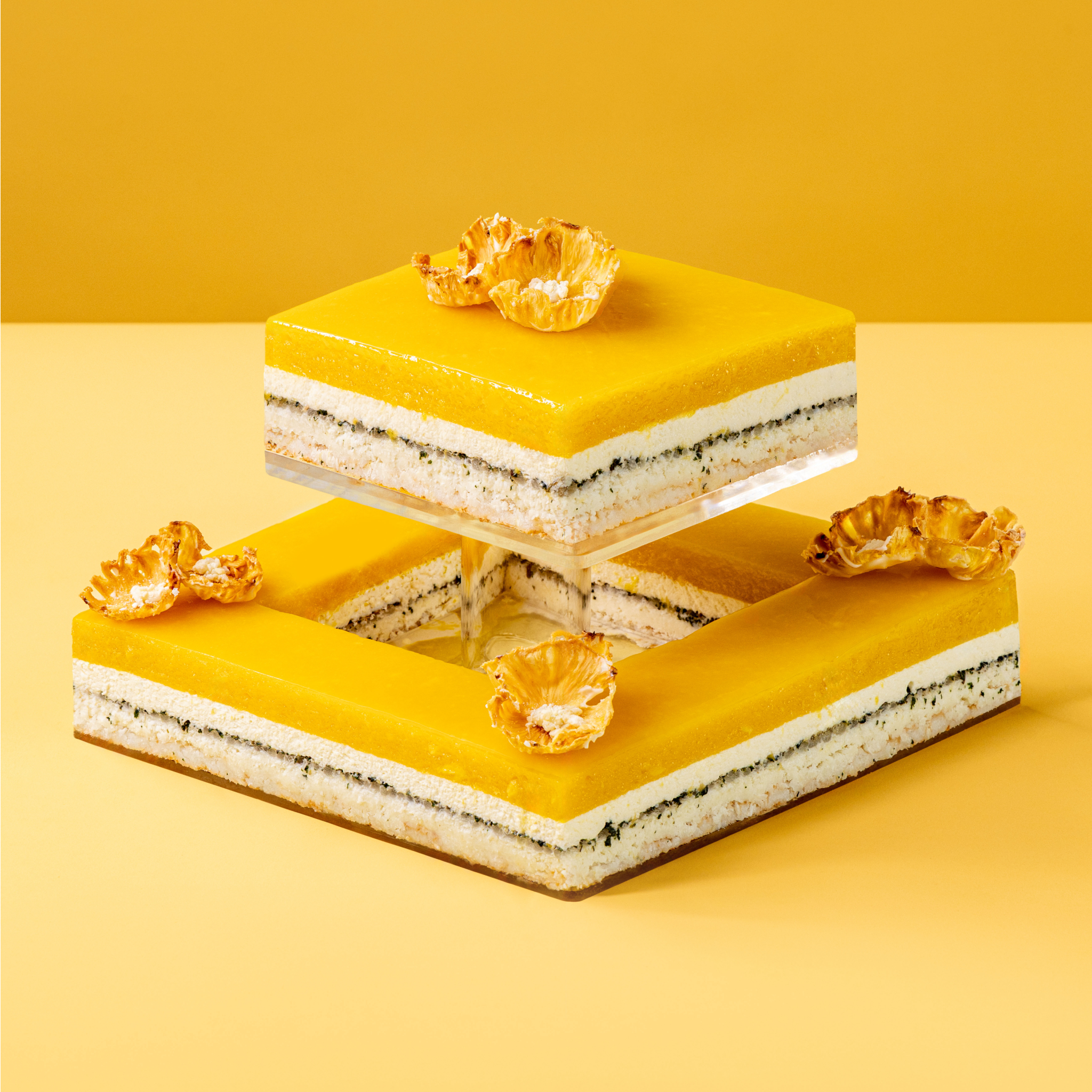 Mango Yuzu Tiered Cake