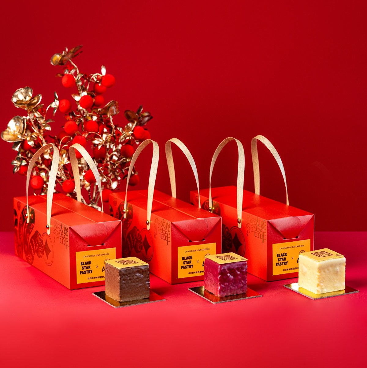 Celebrate the Year of the Snake with the Chinese New Year Cake Trio Box