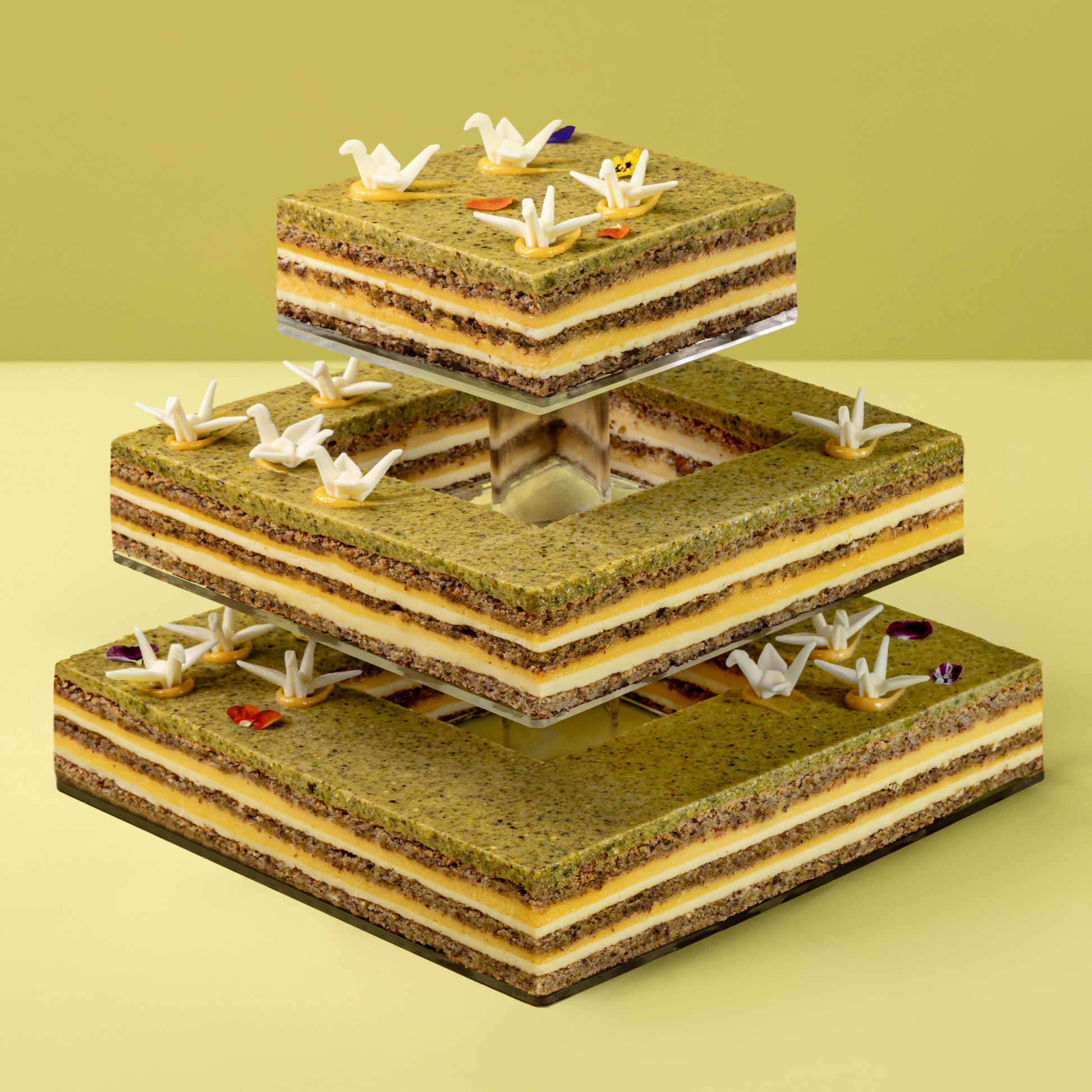 Origami Lemon Tiered Cake-2