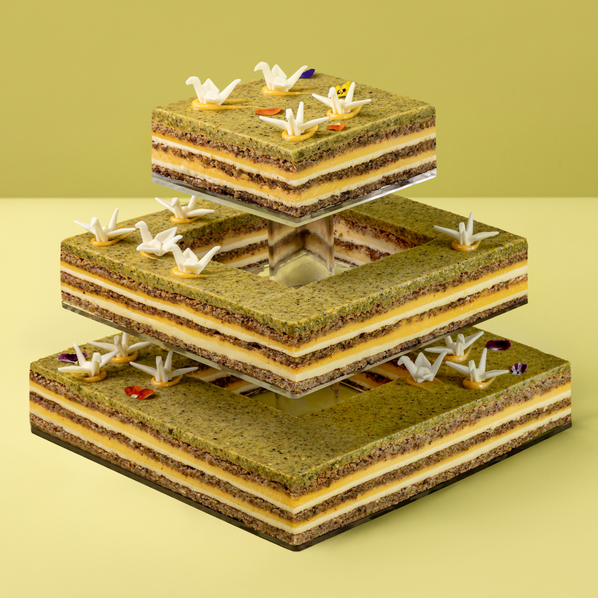Origami Lemon Tiered Cake-2