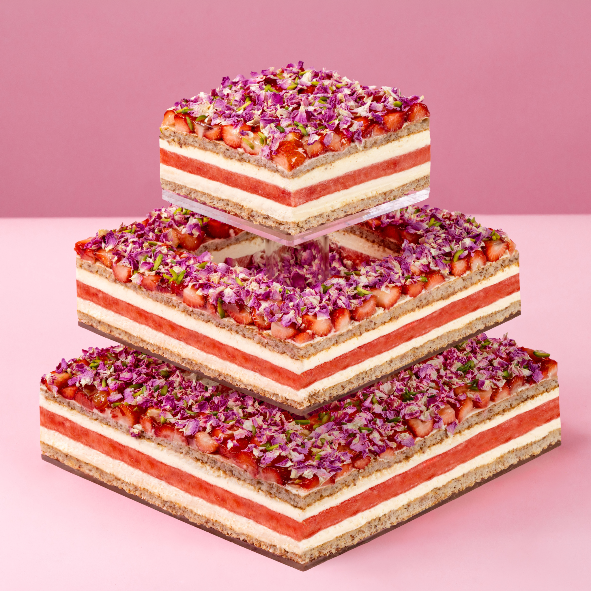 Strawberry Watermelon Tiered Cake