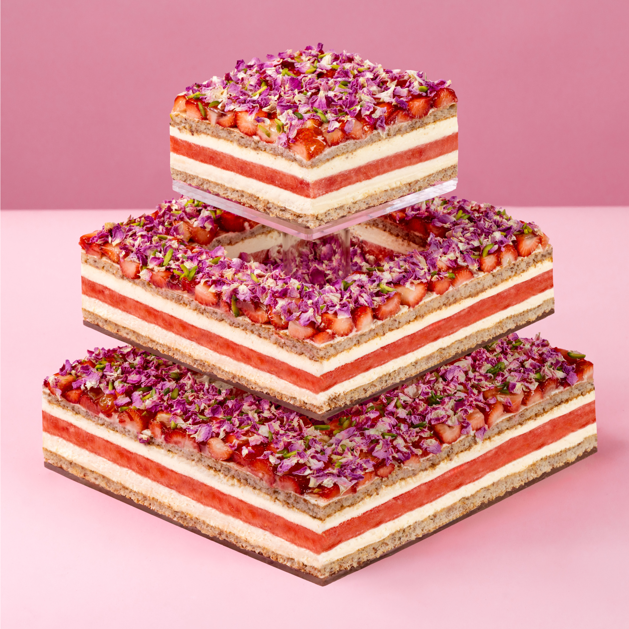 Strawberry Watermelon Tiered Cake-2