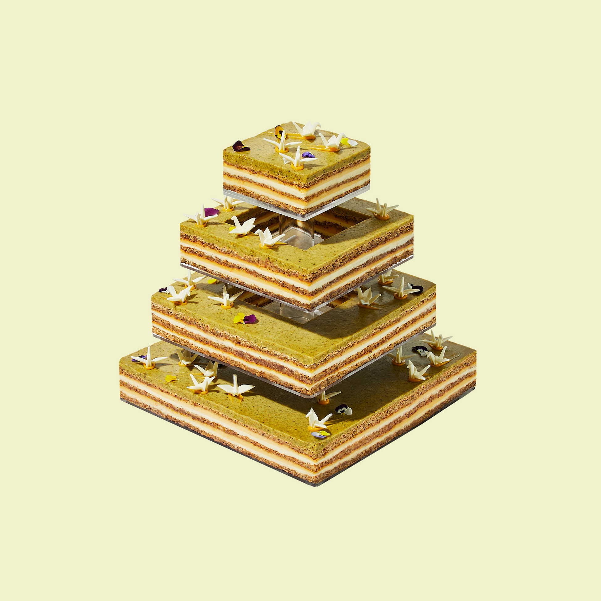 Origami Lemon Tiered Cake-3
