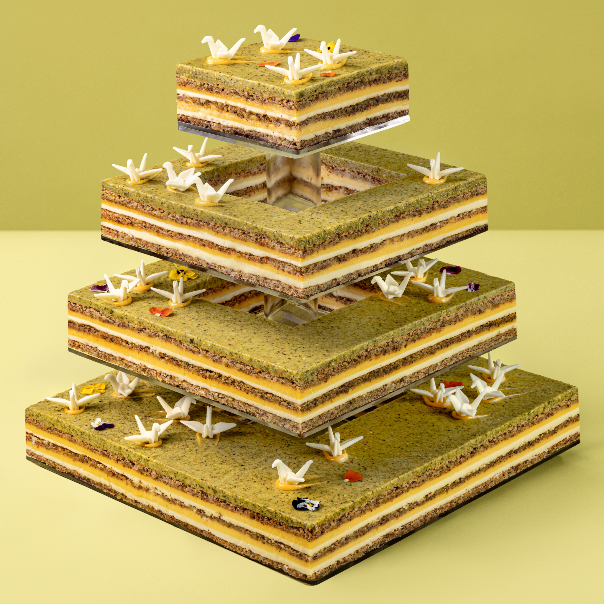Origami Lemon Tiered Cake-4