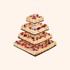 Raspberry Lychee Tiered Cake-3