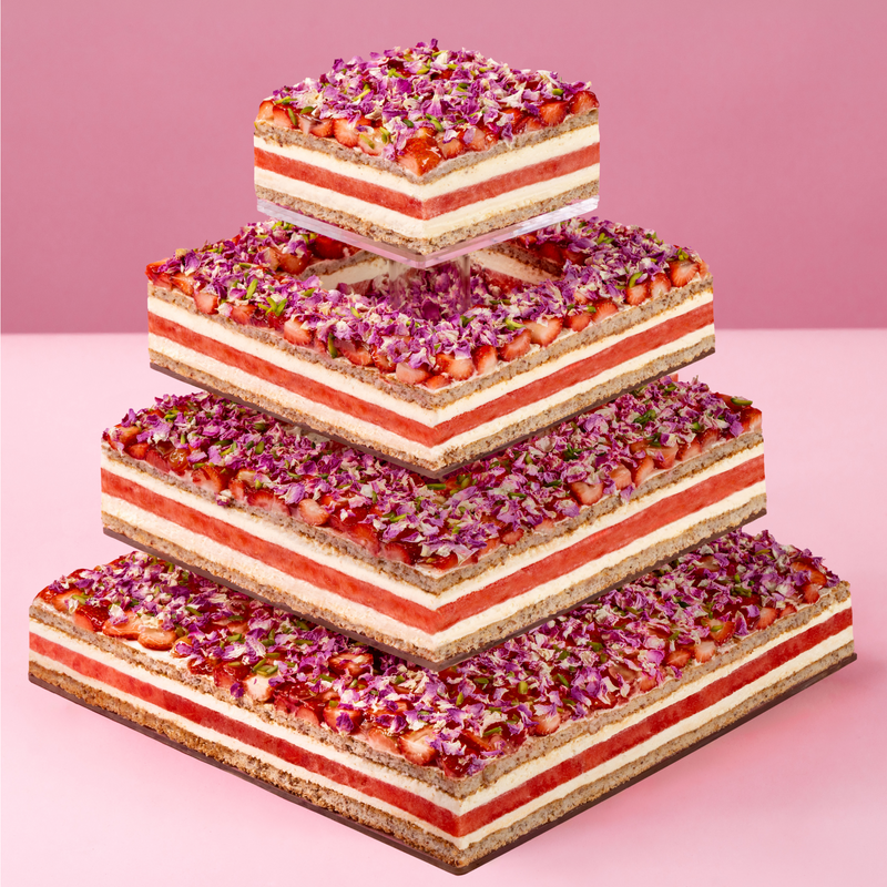 Strawberry Watermelon Tiered Cake-3