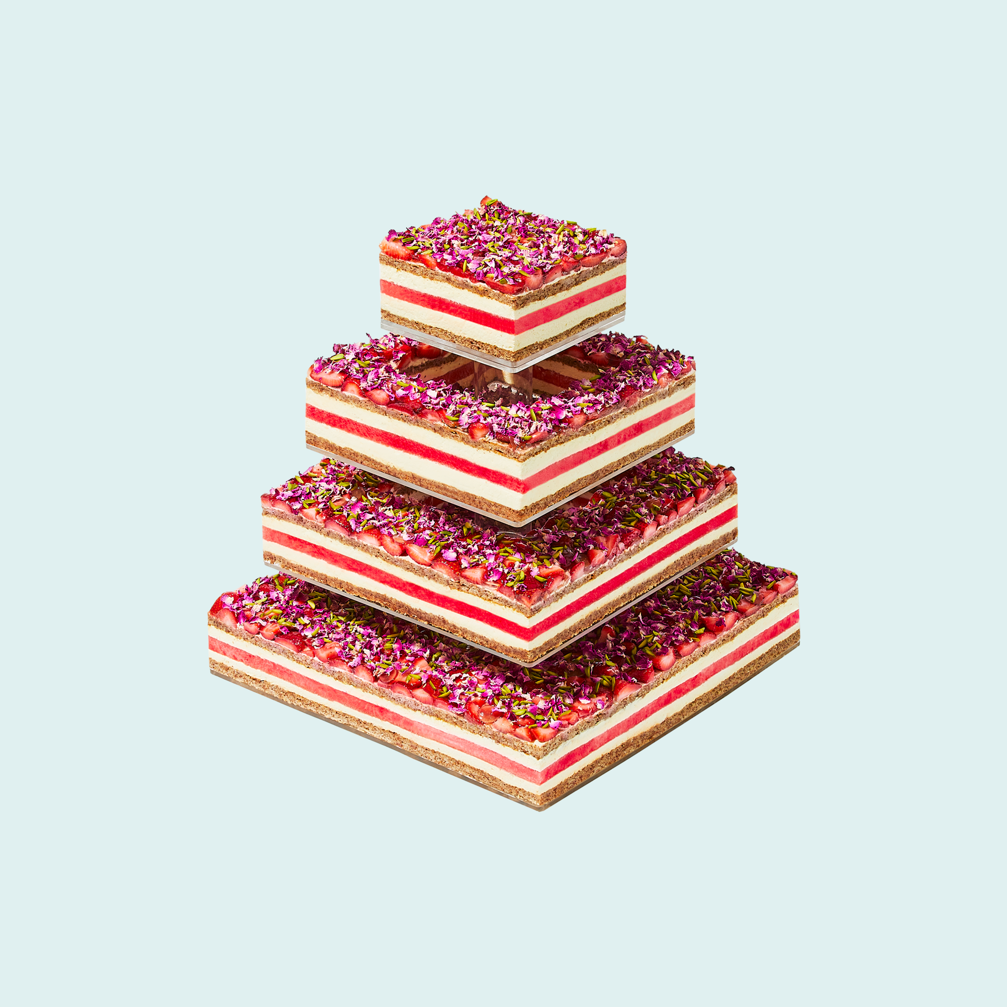 Strawberry Watermelon Tiered Cake-3