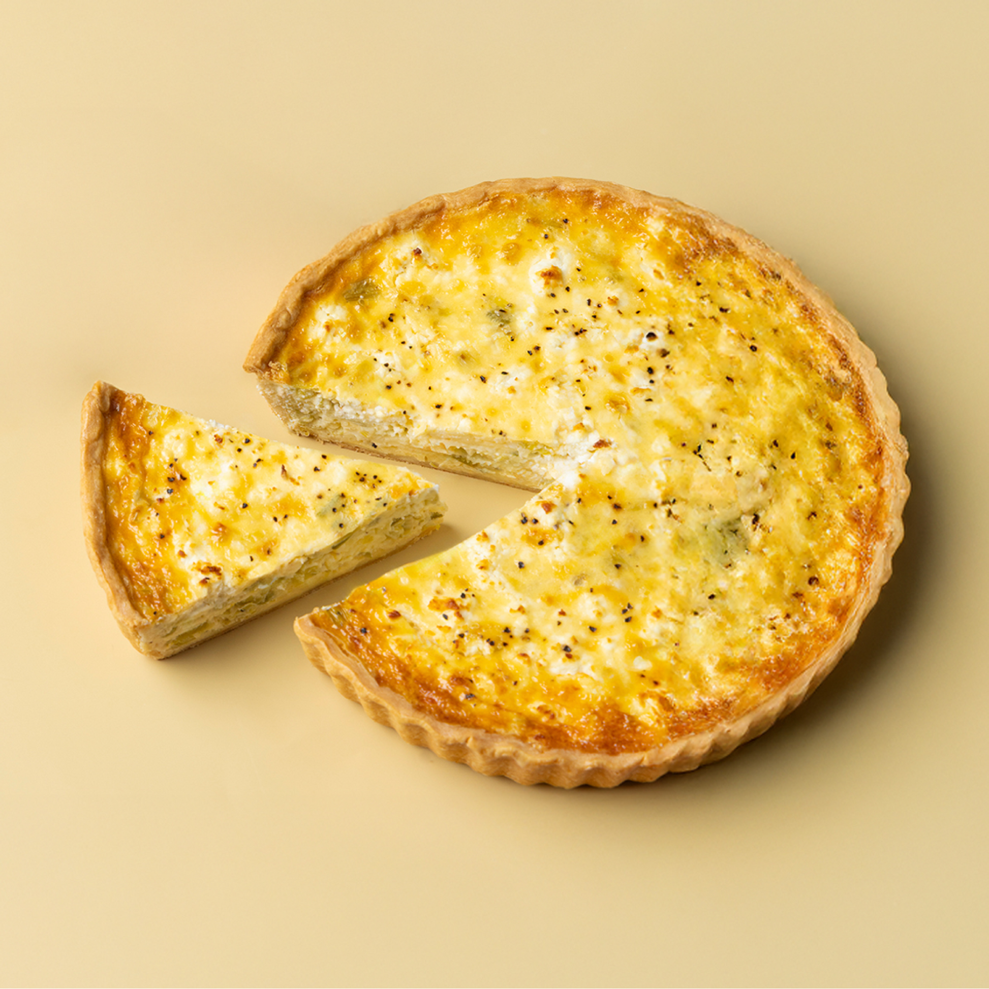 Goat's Cheese & Leek Quiche-2
