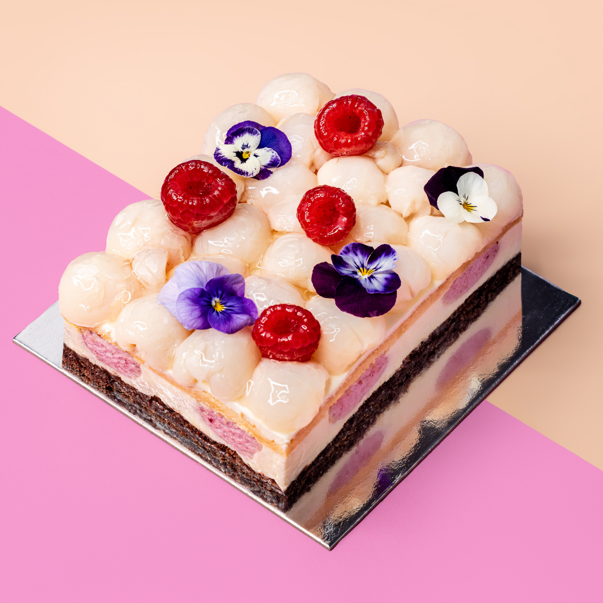 Raspberry Lychee Cake-2