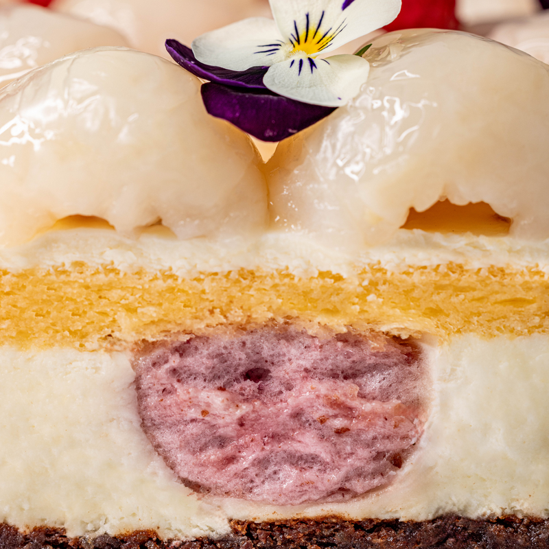 Raspberry Lychee Cake-5