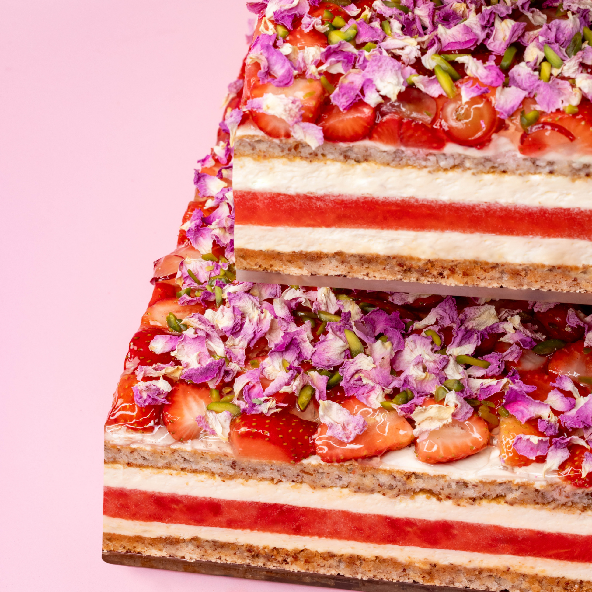 Strawberry Watermelon Tiered Cake-4