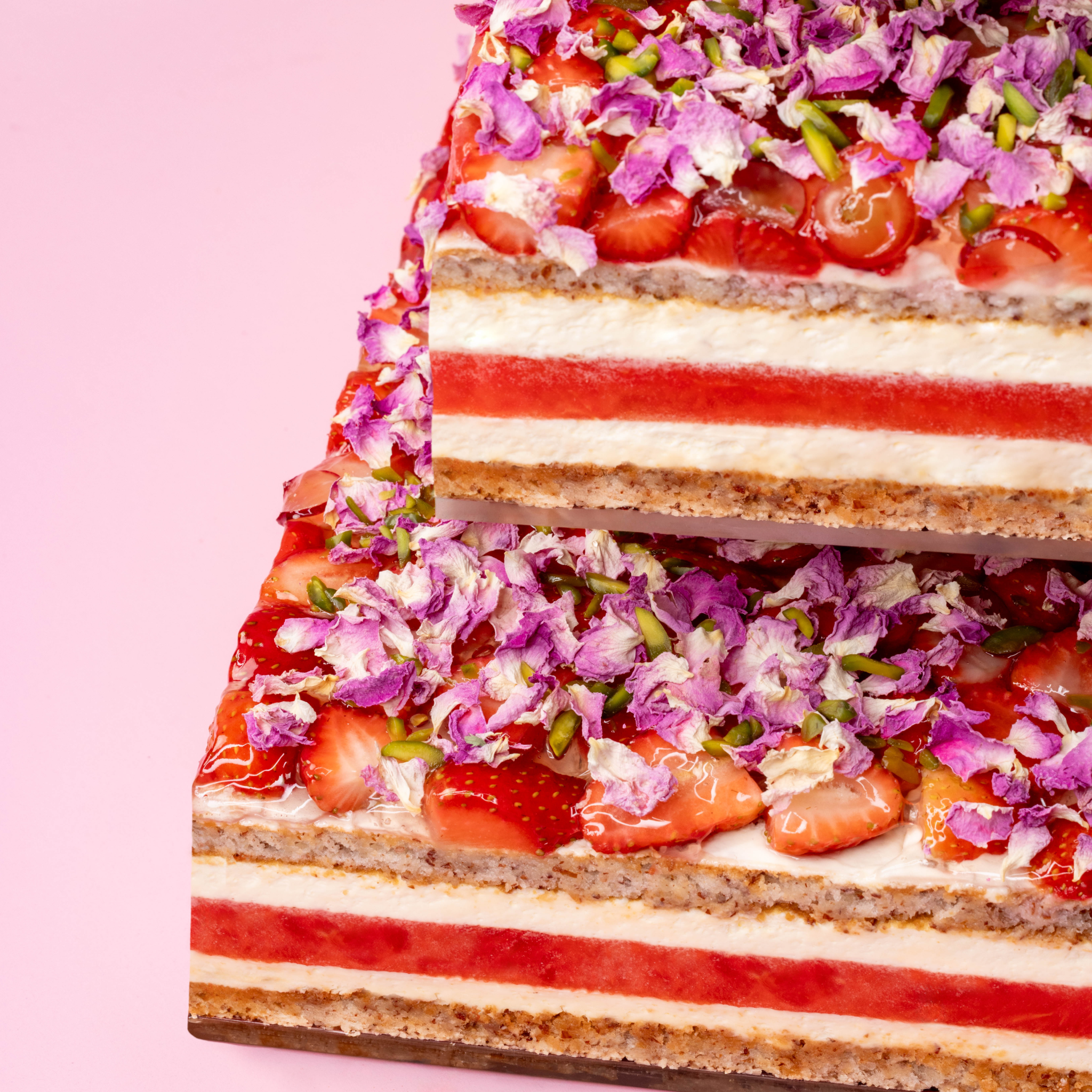 Strawberry Watermelon Tiered Cake-4