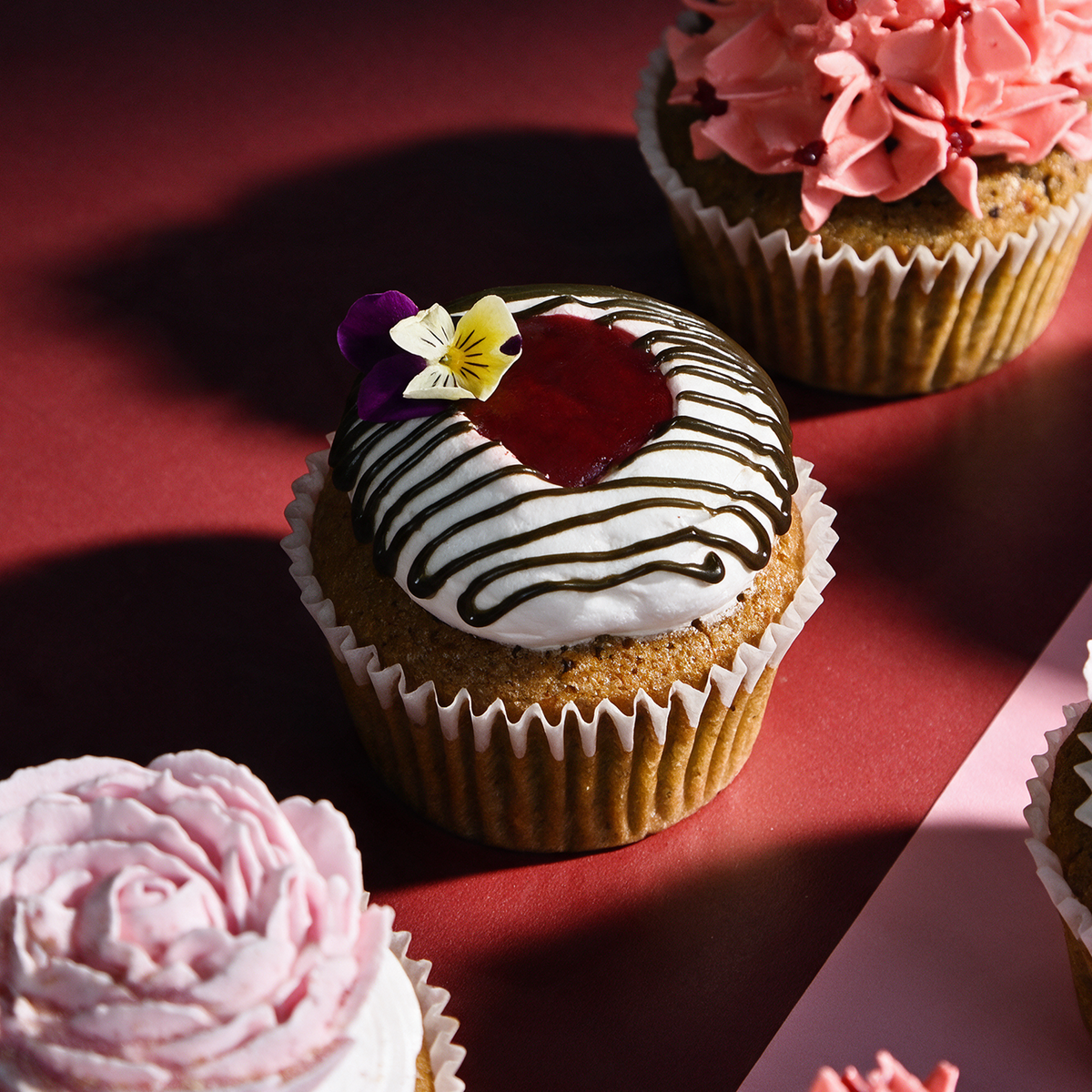 Strawberry Rose & Pistachio Cupcake-2