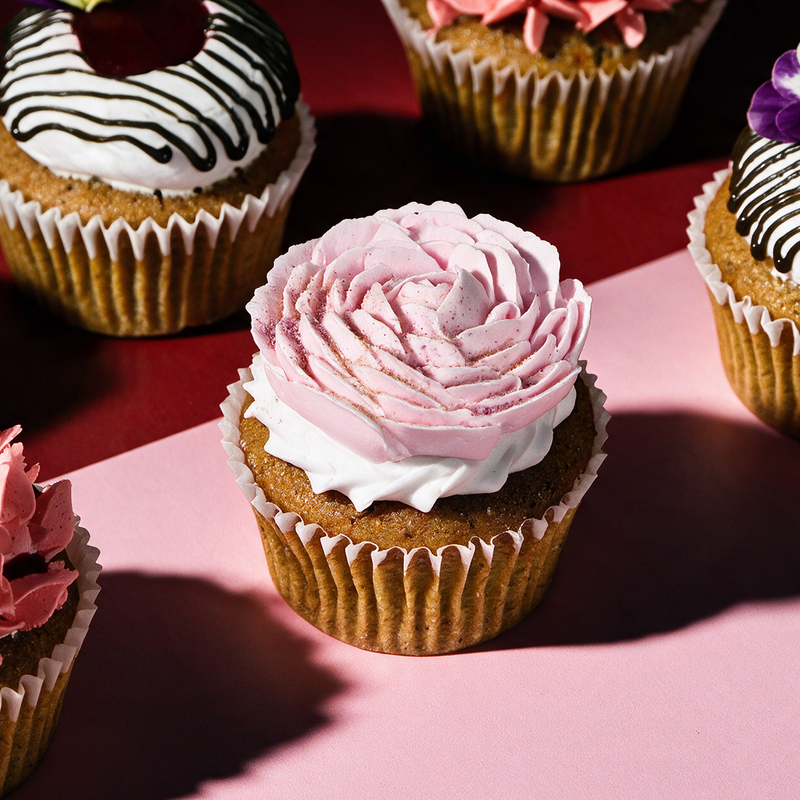Strawberry Rose & Pistachio Cupcake-3