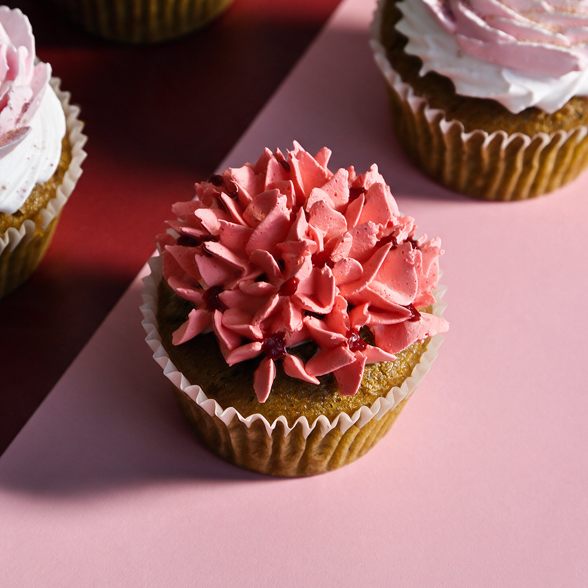 Strawberry Rose & Pistachio Cupcake-4