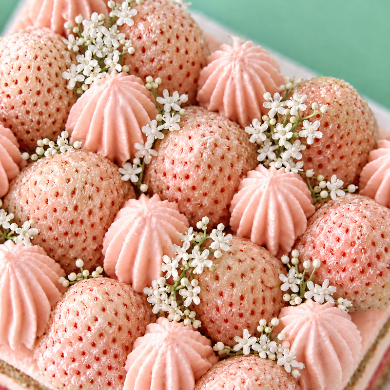 White Strawberry Watermelon Cake-3